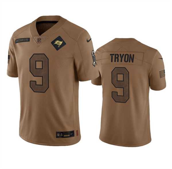 Men%27s Tampa Bay Buccaneers #9 Joe Tryon 2023 Brown Salute To Service Limited Jersey Dyin->seattle seahawks->NFL Jersey